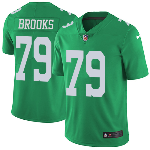 Nike Eagles #79 Brandon Brooks Green Youth Stitched NFL Limited Rush Jersey - Click Image to Close